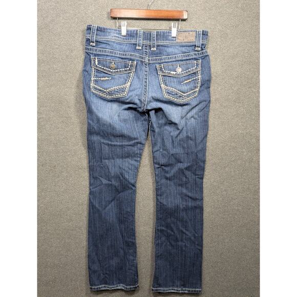 BKE Payton Jeans Womens 32 Long (34x32) Bootcut Stretch Flap Pocket Denim - Picture 6 of 13